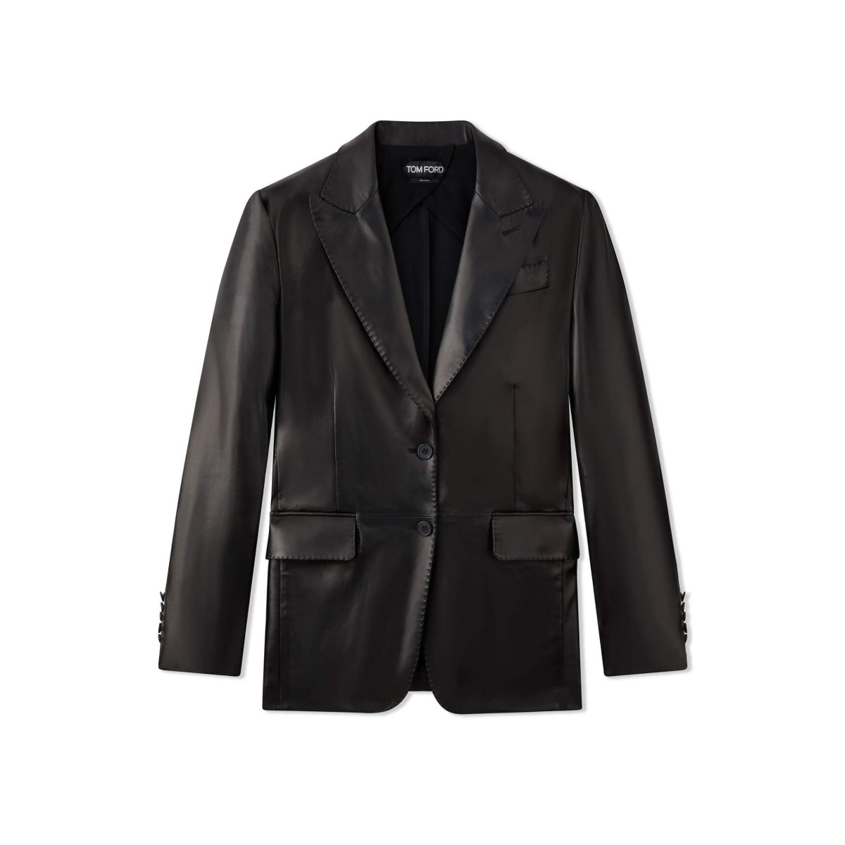 Vêtements D\'extérieur Tom Ford Soft Silk Nappa Boyfriend Jacket Femme Noir | QEZOB-7089