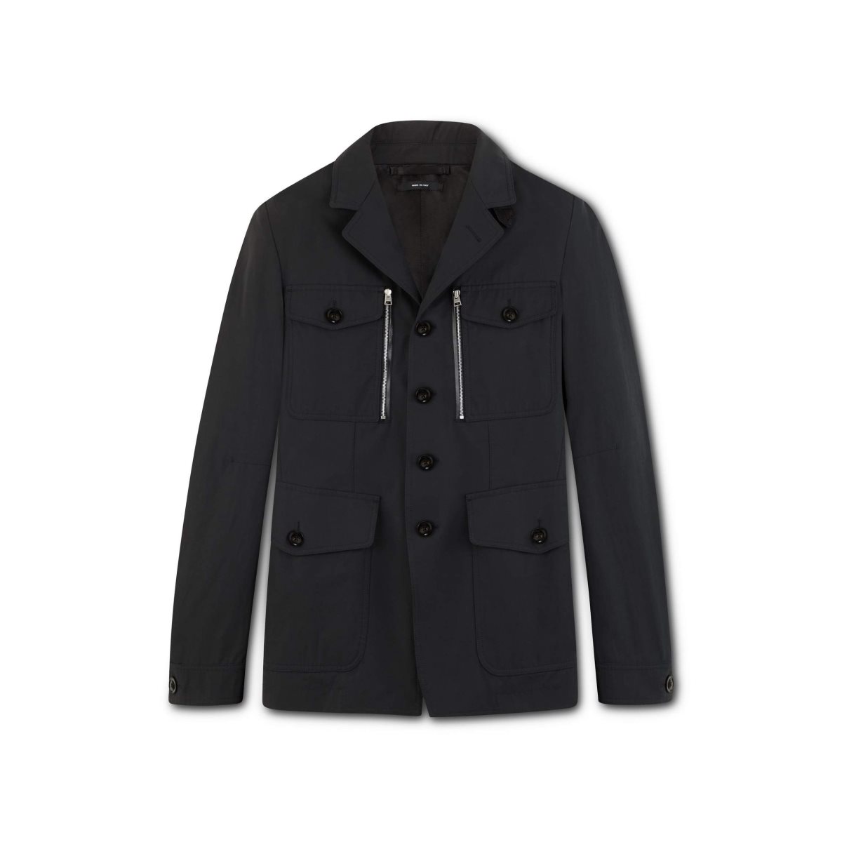 Vêtements D\'extérieur Tom Ford Technical Tela Military Jacket Homme Noir | MIRCH-3487