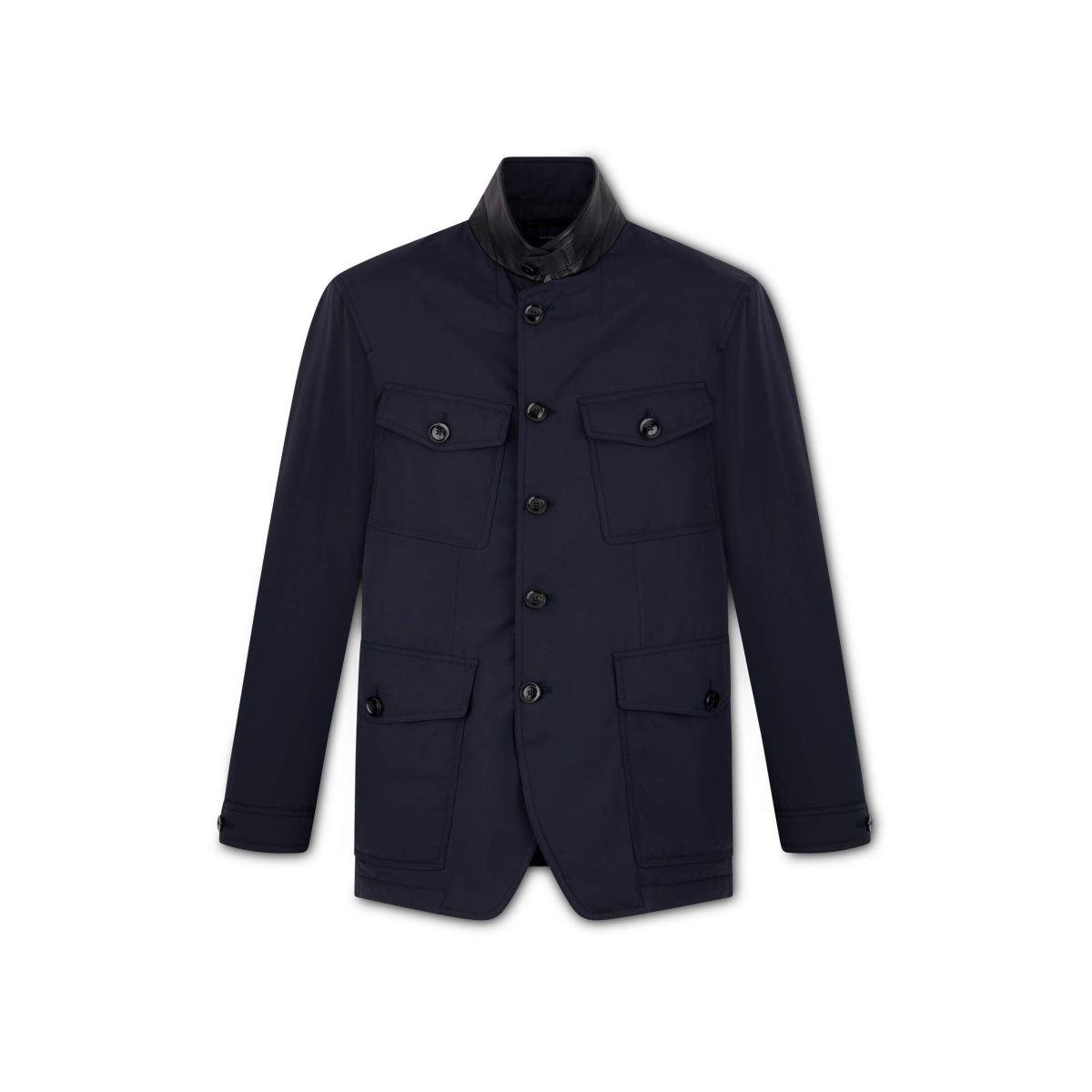 Vêtements D\'extérieur Tom Ford Techno Light-fill Military Jacket Homme Bleu Marine | HOXAL-9042