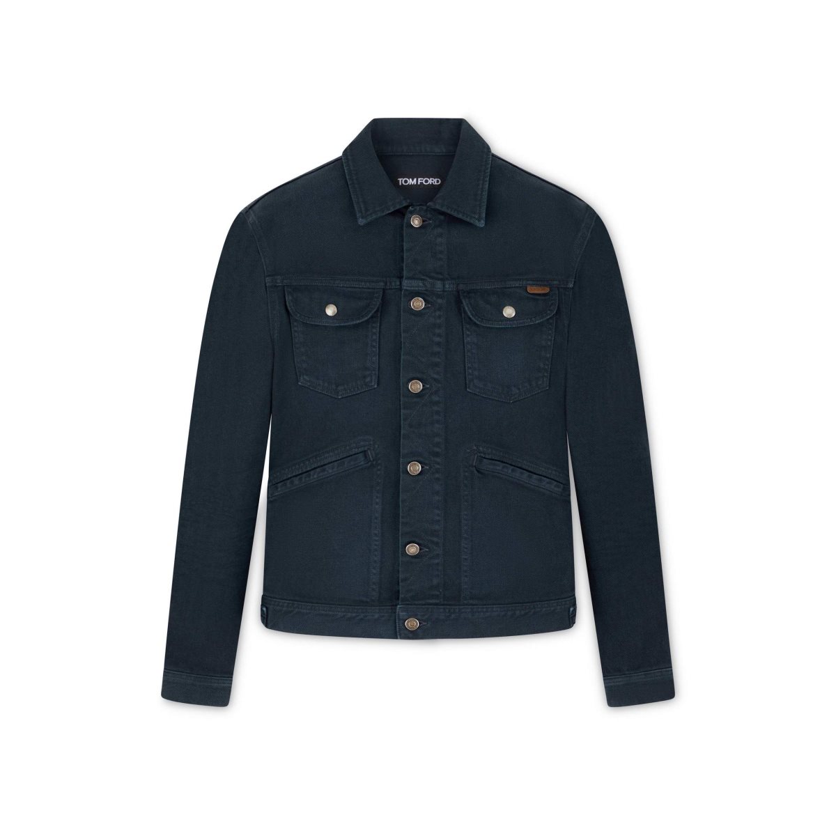 Vêtements D\'extérieur Tom Ford Twill Denim Jacket Homme Indigo | NTAHR-2546