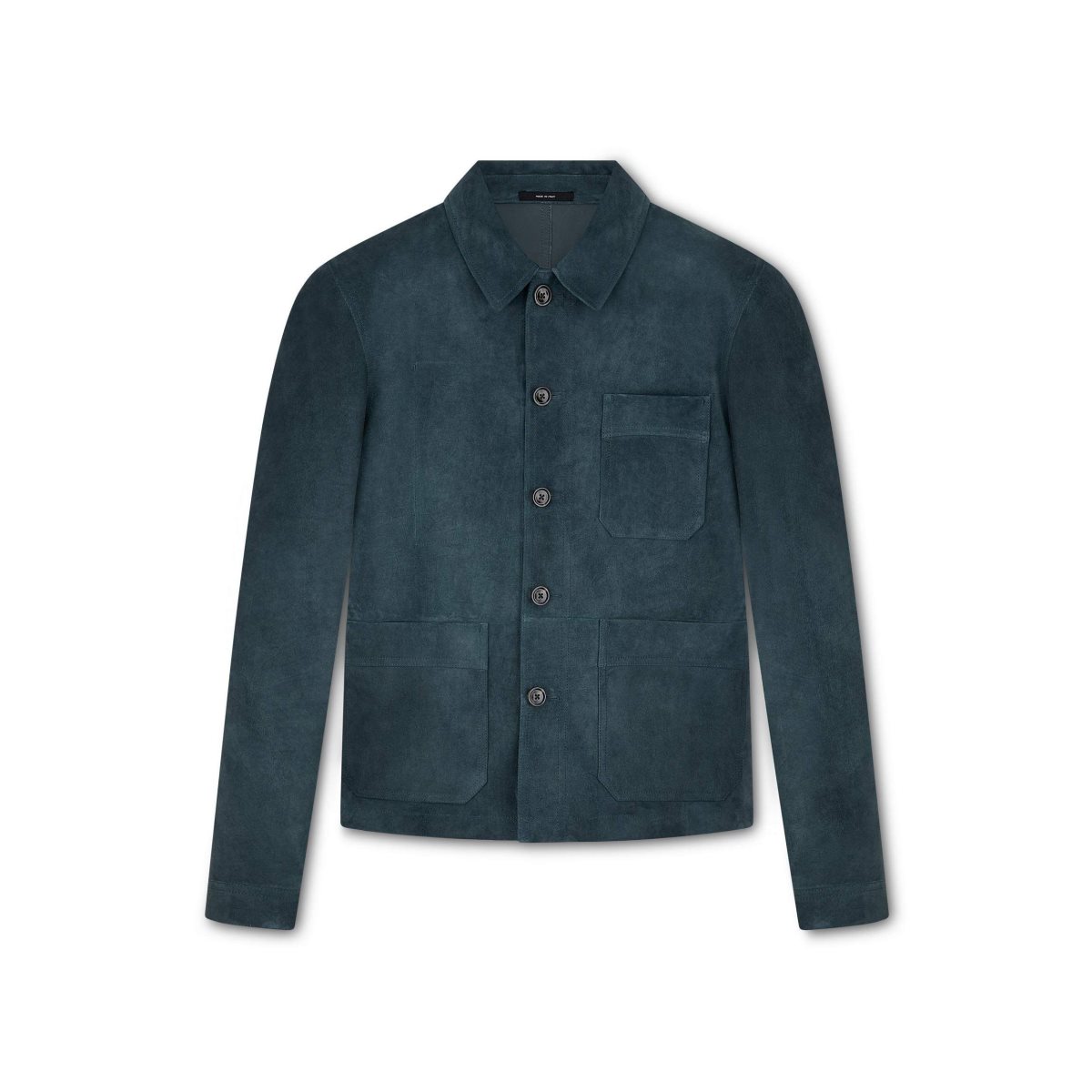 Vêtements D\'extérieur Tom Ford Washed Heathered Daim Chore Jacket Homme Petrol | XWDUS-2780