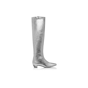 Bottes Tom Ford Cuir Cuisse Haute Femme Argent | QTSFC-3170