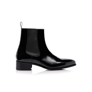 Bottes Tom Ford Vernis Alec Chelsea Homme Noir | JFNWS-3429