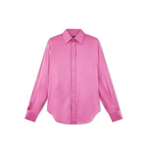 Chemises Tom Ford Charmeuse Fluid Fit Homme Rose | IURSK-1507