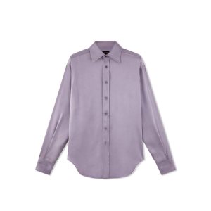 Chemises Tom Ford Charmeuse Fluid Fit Homme Violette | KOADG-7035