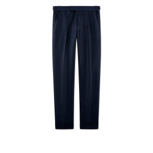 Costumes Tom Ford Draped Mikado Cooper Trouser Homme Bleu Marine | MPBUY-3794