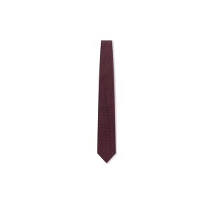 Cravates Tom Ford Pois Jacquard Homme Bordeaux | ZYTCG-4563