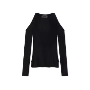 Hauts Tom Ford Crepe Jersey Off The Shoulders Femme Noir | YGLFV-3974