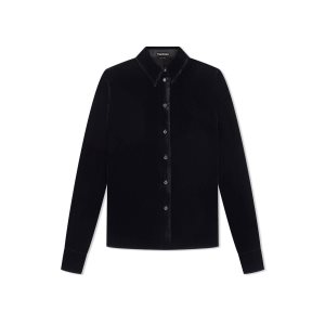 Hauts Tom Ford Legere Velvet Shirt Femme Noir | ZRANX-0348