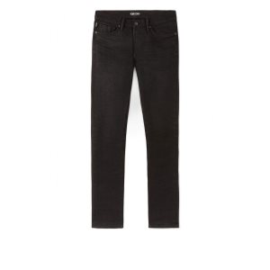 Jean Tom Ford Droit Fit Stretch Japanese Selvedge Homme Noir | KYXOE-8971