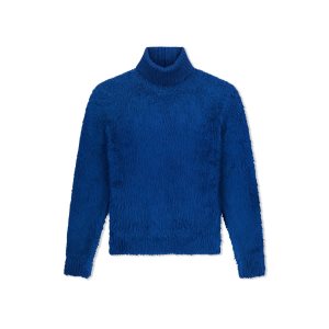 Knitwear Tom Ford Brushed Silk Roll Neck Homme Bleu | ELGXU-7596