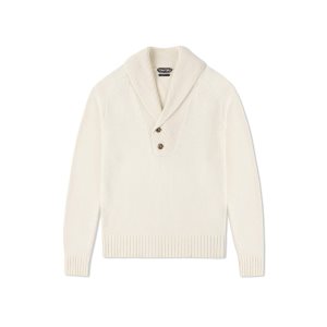 Knitwear Tom Ford Cashmere Pull-over Shawl Homme Blanche | AUXFH-2875