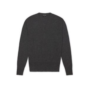 Knitwear Tom Ford Cashmere Silk V-neck Homme Grise | LKJOM-1546