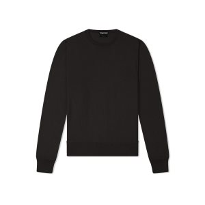 Knitwear Tom Ford Fine Gauge Cashmere Silk Crew Neck Homme Noir | YFAVD-9271