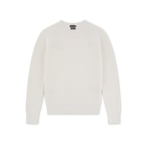 Knitwear Tom Ford Silk Merino Raglan Crew Homme Blanche | XSYLM-6402