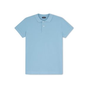 Knitwear Tom Ford Tennis Piquet Polo Homme Bleu | RVOJZ-7014