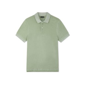 Knitwear Tom Ford Towelling Polo Homme Menthe | ZISKG-4572