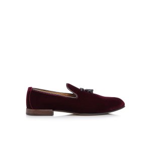 Loafers Tom Ford Velvet Nicolas Chaussons Homme Cranberry | KLVYE-9670