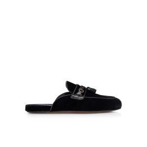 Loafers Tom Ford Velvet Stephan Shearling Chaussons Homme Noir | HISTK-5037