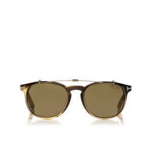 Lunettes Tom Ford Tom N.14 Homme Marron Clair | GMSUA-8306