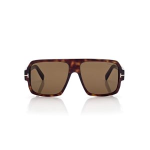 Lunettes de Soleil Tom Ford Camden Homme Havana | WAPKF-3857