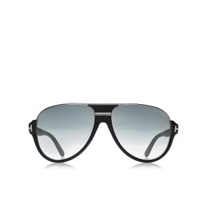 Lunettes de Soleil Tom Ford Dimitry Vintage Aviator Homme Noir | LRXZW-0187