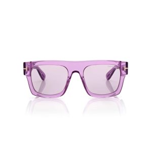 Lunettes de Soleil Tom Ford Fausto Femme Violette Violette | ZNPOJ-7081