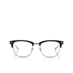 Optique Tom Ford Blue Block Browline Homme Noir | BAJQH-0278