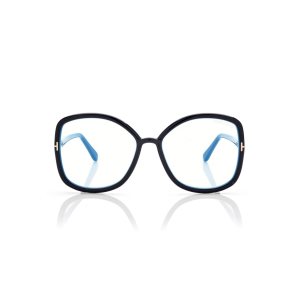 Optique Tom Ford Blue Block Butterfly Femme Noir | QXKVI-1947