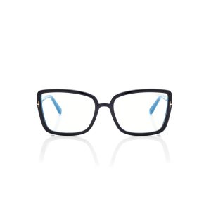 Optique Tom Ford Blue Block Butterfly Femme Noir | UXKEN-5210