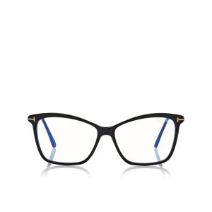 Optique Tom Ford Blue Block Cat Eye Femme Noir | ANMFE-7265