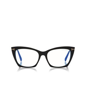 Optique Tom Ford Blue Block Cat Eye Femme Noir | KZIPW-8237