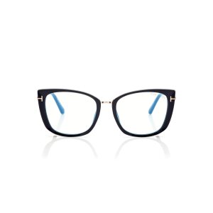 Optique Tom Ford Blue Block Cat Eye Femme Noir | MBYKP-4905