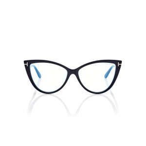 Optique Tom Ford Blue Block Cat Eye Femme Noir | XCWGY-6150