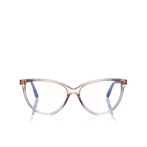 Optique Tom Ford Blue Block Cat Eye Femme Rose | XTENV-6958