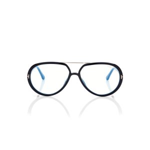 Optique Tom Ford Blue Block Pilot Femme Noir | GFQCT-0619