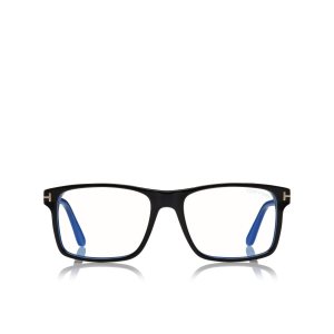 Optique Tom Ford Blue Block Rectangular Magnetic Homme Noir | KUTOE-5092