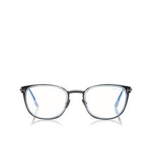 Optique Tom Ford Blue Block Slim Rectangular Homme Noir | NMLVQ-0143