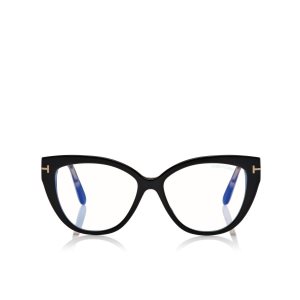 Optique Tom Ford Blue Block Soft Cat Eye Femme Noir Marron | TWUEV-7938