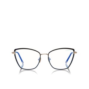 Optique Tom Ford Blue Block Soft Cat Eye Femme Noir | ZISJG-7534