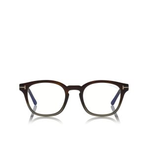 Optique Tom Ford Blue Block Soft Round Homme Grise | QVRXZ-9105