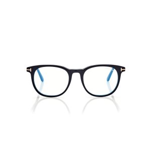 Optique Tom Ford Blue Block Soft Round Homme Noir | ULKPS-0318