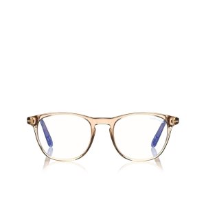 Optique Tom Ford Blue Block Soft Round Femme Orange | TFCMI-9165