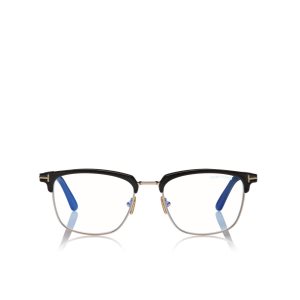 Optique Tom Ford Blue Block Soft Square Magnetic Bridge Homme Noir | CHELP-3069