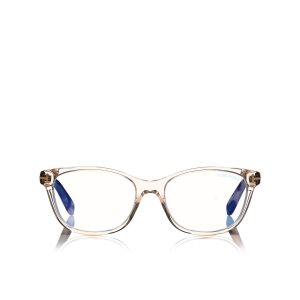 Optique Tom Ford Blue Block Soft Square Femme Rose Blanche | TICMN-1269