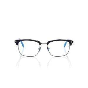 Optique Tom Ford Blue Block Square Shape Homme Noir | MBQJP-1085