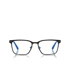 Optique Tom Ford Blue Block Squared Homme Noir | HKTOA-5274