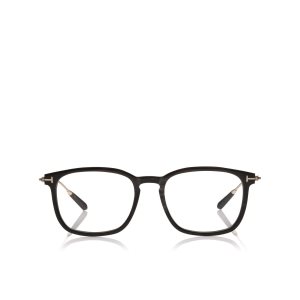 Optique Tom Ford Key Bridge Round Horn Homme Noir | COQTL-5071