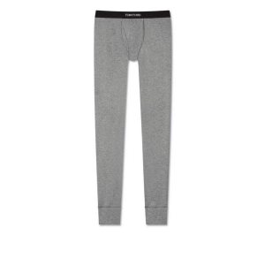 Pantalon De Pyjama Tom Ford Coton Homme Grise | GKHMV-2793