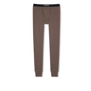 Pantalon De Pyjama Tom Ford Coton Homme Marron | KOEAL-3597